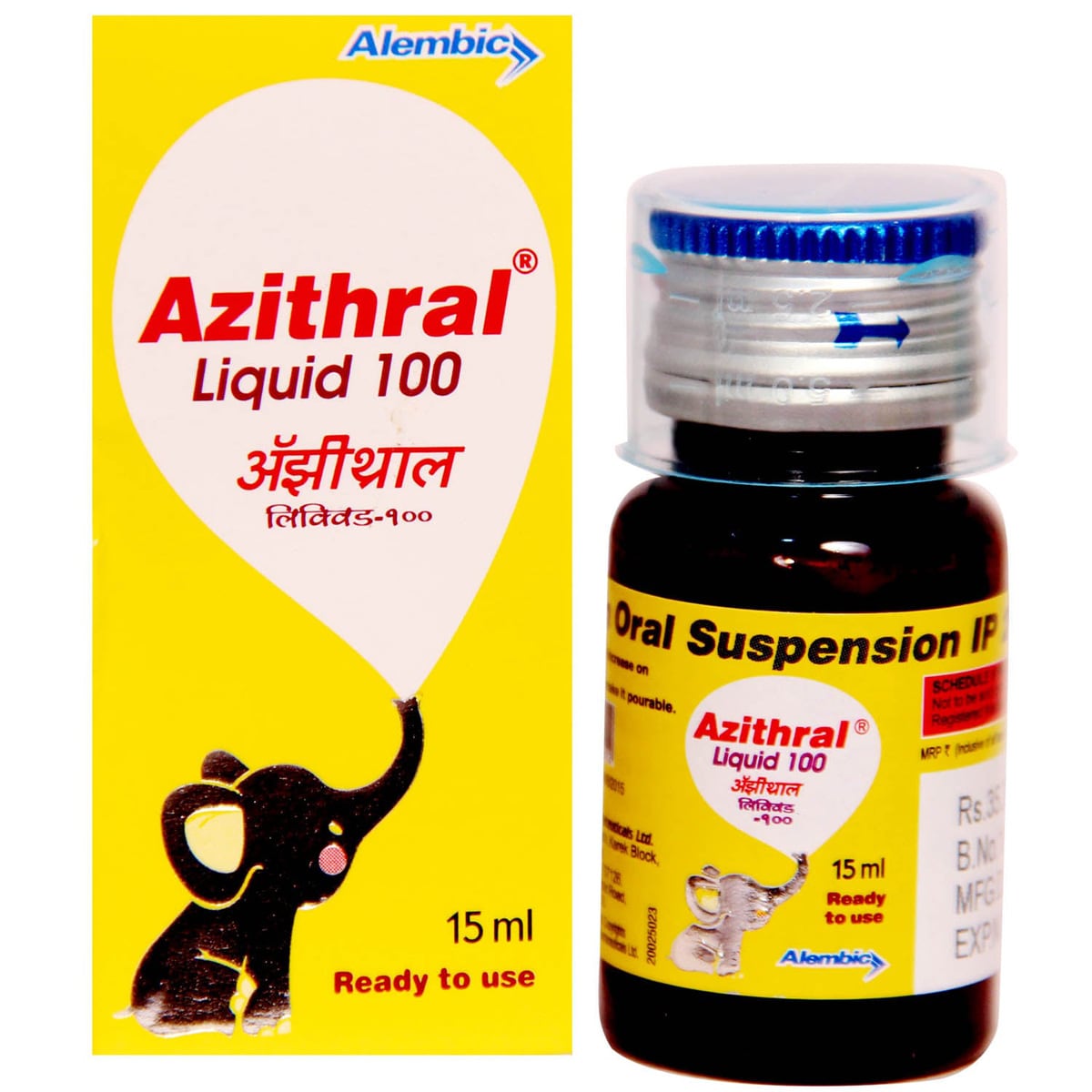 AZITHRAL 100 MG SYP 1X15ML