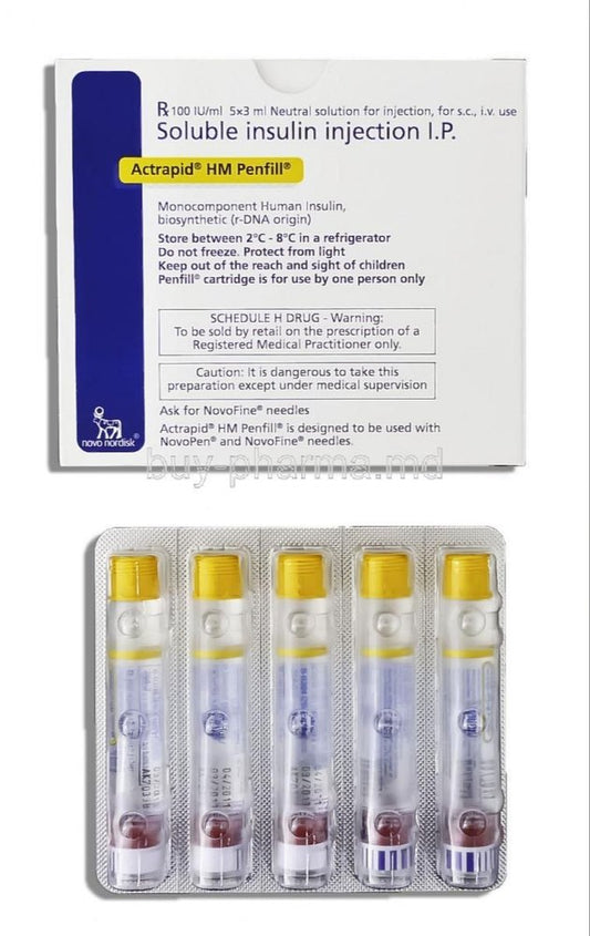 ACTRAPID HM PENFILS 5X3ML