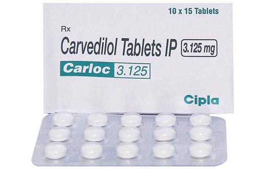 CARLOC 3.12MG TAB 1X10