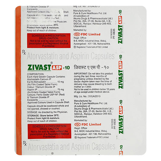 ZIVAST ASP-10 CAP 1X15
