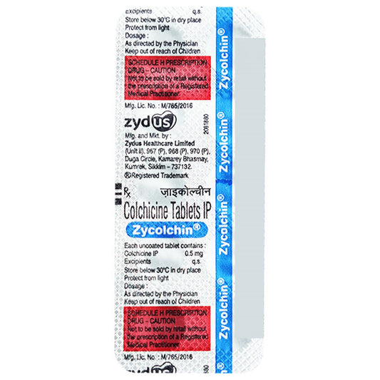 ZYCOLCHIN 0.5MG TAB 1X10